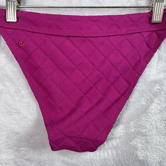 Lululemon Diamond Grid Skimpy Bikini Bottom Size 8 NWT Purple Swimsuit - Picture 9 of 11